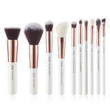 Pearl White/Rose Gold Makeup brushes set