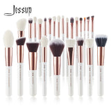 Pearl White/Rose Gold Makeup brushes set